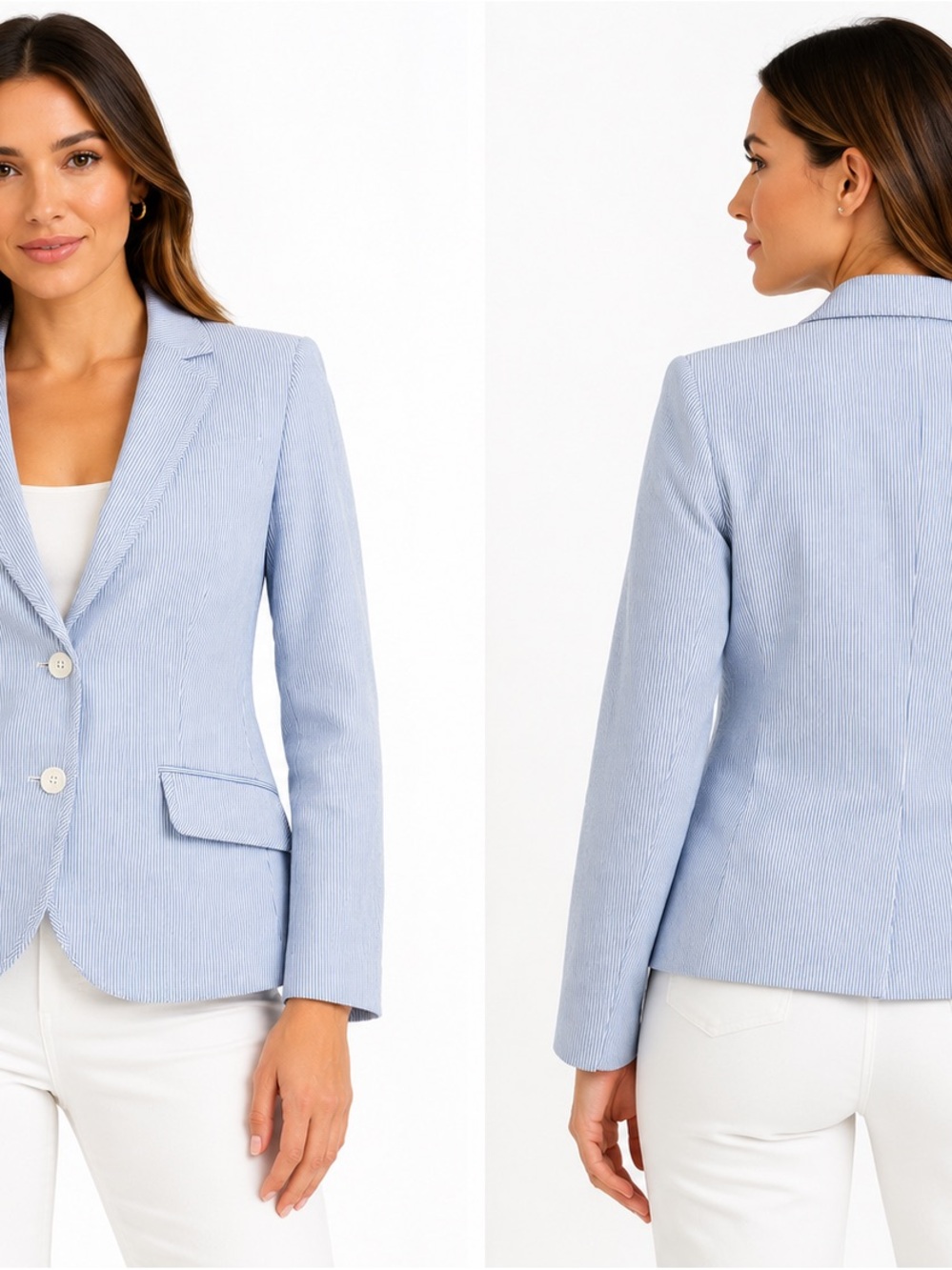 Light Blue Women's Tailored Blazer
